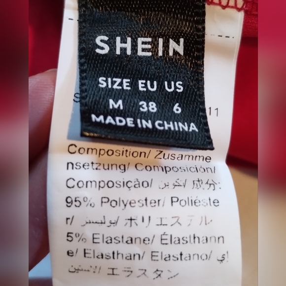 Red Strappy Back Dress, Size M - Picture 2 of 6